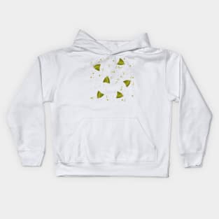 Big green butterflies Kids Hoodie